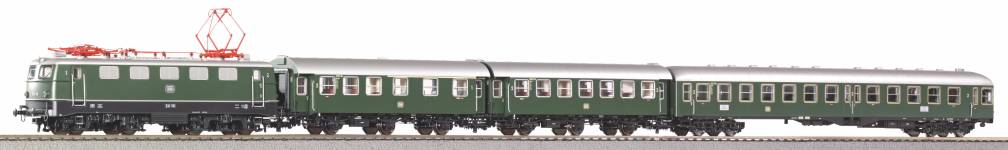 PIKO 58144 - H0 - 4-tlg. Zugset Wendezug Elektrolok BR E41 Umbauwagen + Mitteleinstiegssteuerwagen, DB, Ep. III